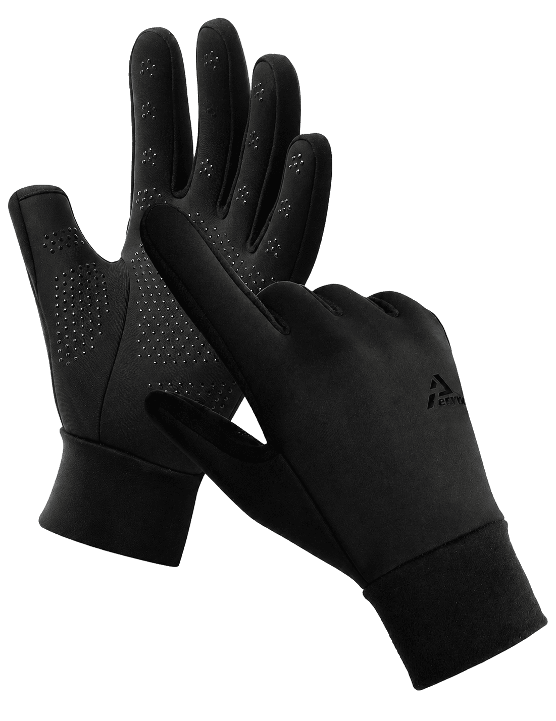 Aerynx X2 gloves shown from the back and palm, with extended cuffs and silicone dots.