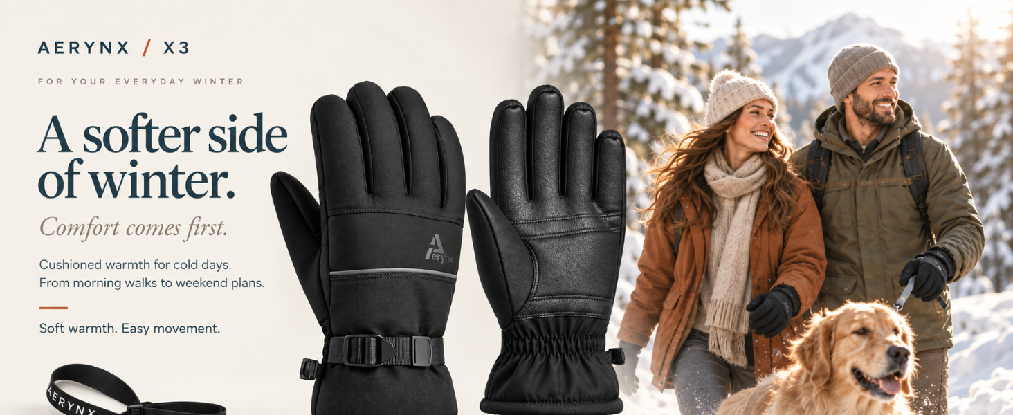 Aerynx X3 Winter insulated gloves for everyday winter walks