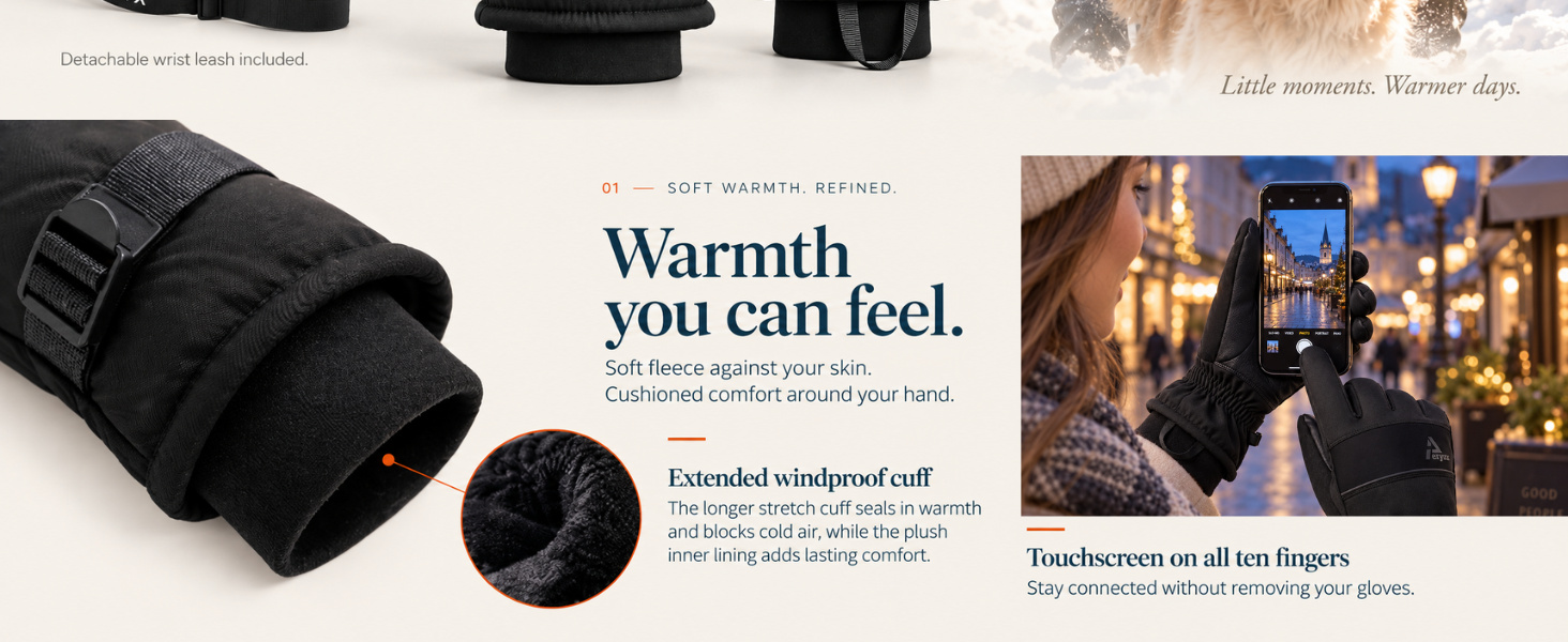 Aerynx X3 Winter fleece cuff and touchscreen use